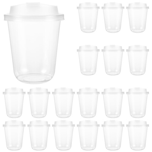Plastkaffekoppar med lock 380 ml 50 st 1