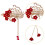 Pince à cheveux de mariage avec fleur et pompon (1 pièce) 4