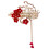 Pince à cheveux de mariage avec fleur et pompon (1 pièce) 5