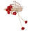Pince à cheveux de mariage avec fleur et pompon (1 pièce) 7