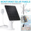 Solar Panel Charger for Doorbell Camera Compatible with 2