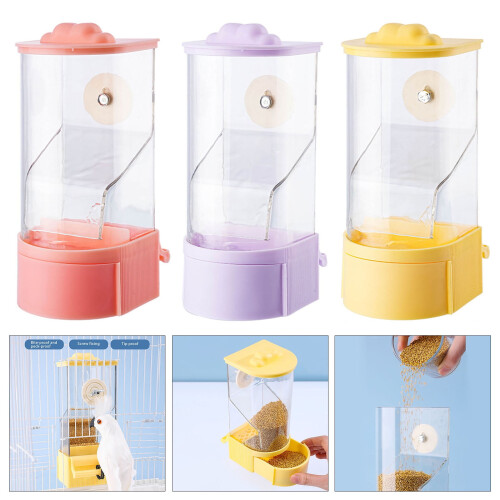 Comedero automático para loros con soporte, plástico, 1 unidad. 1