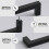 Black Square Bar Cabinet Pulls Stainless Steel 4in 2-Pack 4