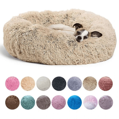 Round Pet Bed for Large to Medium Dogs, Super Soft, 6 Sizes 1