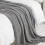 Dark Grey Textured Knitted Throw Blanket 60 x 80 Inch 6