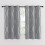 Blackout Kitchen Curtain Panels Silver Grey 34x54 Inch Set 2