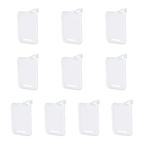 10 stks PP Plastic Trading Card Game Baffle Clip-Transparant Wit