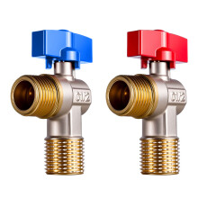 Water Flows Control Valves 1/2inch Angle Valves-Red and blue