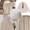 Geweven gestreepte stof, beige, 2 meter 5