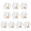 10pcs Modern Hexagon Shape Adhesive Hook Clear-Rose Gold 1