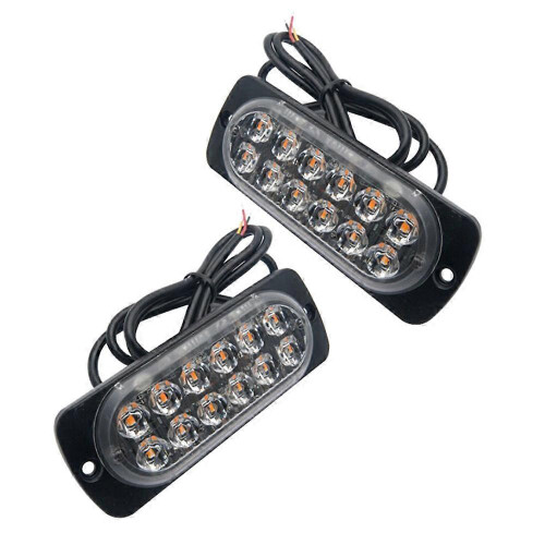 12 LED εξαιρετικά λεπτό φως πλευρικής σήμανσης φορτηγού 12-24V κίτρινο