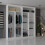 MN Furniture Modern Double Mirrored Sliding Wardrobes White 203cm 3