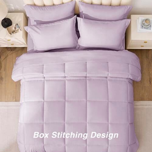 Light Purple Twin Comforter Set 5-Piece 2