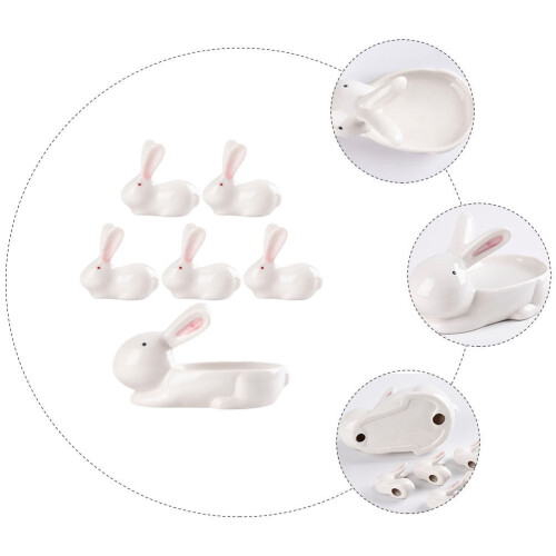 Rabbit-shaped chopstick rest set kitchen accessory 2