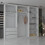 MN Furniture Modern Triple Mirrored Sliding Wardrobes White 250cm 2
