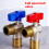 Eckventile mit hohem Durchfluss,-Rot und Blau 10