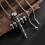 Collier avec pendentif croix de crâne Vintage,-Pendentif unique 9