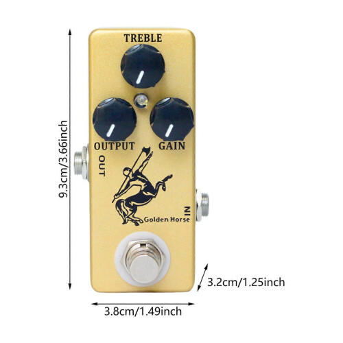 (Silver) Gull True Bypass Overdrive Boost gitareffektpedal i metallskall 2