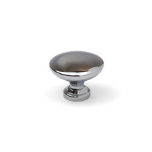 Polished Chrome Cabinet Knob Round Silver 32mm
