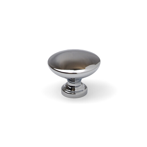 Polished Chrome Cabinet Knob Round Silver 32mm