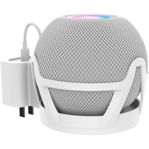 (White, British Standard) Support mural pour HomePod Mini avec gestion des câbles 1