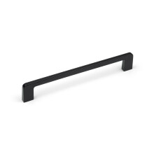 160mm Matt Black Cabinet Dark Curved Handle