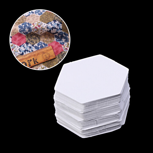 Hexagon Templates Set of 100 DIY Patchwork Sewing Crafts-8MM 1