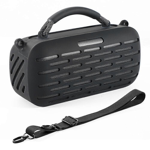 (Black) Bose SoundLink Max Silicone Case Scratchproof Shoulder Strap Durable Protector Skin A 1