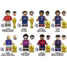 (24PCS) (8PCS-F) Sports Figures Football Players with Football Assembled Building Blocks Toy Christmas Birthday Gifts
