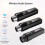 (Black, 1 Tray 2) 2.4GHz XLR Wireless Microphone System Rechargeable Transmitter Receiver Audio Adapter A 3