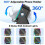 (White) 5-in-1 Multifunctional Wireless Speaker Ambient Light Sensor Folding Phone Stand Charger 5