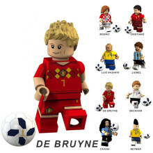 8Pcs World Cup Soccer Action Figures Toy Set Series Assembled Building Blocks Kids Gift