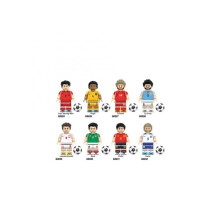 (8PCS-A) (8PCS-B) Sports Figures Football Players with Football Assembled Building Blocks Toy Christmas Birthday Gifts