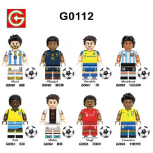 (8PCS-A) (8PCS-C) Sports Figures Football Players with Football Assembled Building Blocks Toy Christmas Birthday Gifts