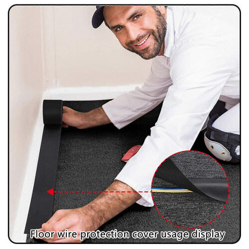 (Carpet regular style, 12m) Skyddshylsa för mattgolv Kabelgrepp Kabeldöljare Rörhantering 1
