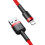 (Red, Red) BASEUS Cafule Series 2m datasynkroniseringsladekabel for iPhone X 8 8 Plus 4
