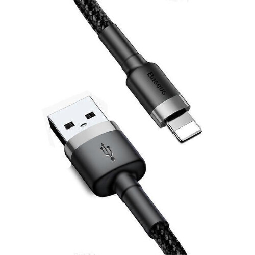 (Multicolor, Black Grey) BASEUS Cafule Series 2m datasynkroniseringsladekabel for iPhone X 8 8 Plus 2