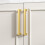 Gold Cabinet Pulls Brushed Brass 3 Inch 10 Pack 5