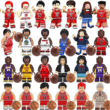 FSA854 25Pcs Basketball Star Mini Figures Building Blocks Set – Kobe, James & Curry, ABS Plastic