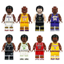 8 PCS Harden Kobe Curry O'Neal Action Figures Building Block Sport Theme Toys for Boys & Girls