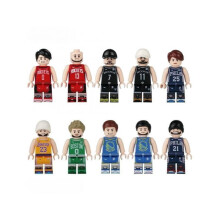 10 PCS Basketball Players NBA Stars Mini Figures Building Blocks Sport Competition Role Play Games for Kids