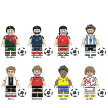 World Cup Soccer Stars Figures Building Blocks Kids Toys 4.5cm Set Of 8