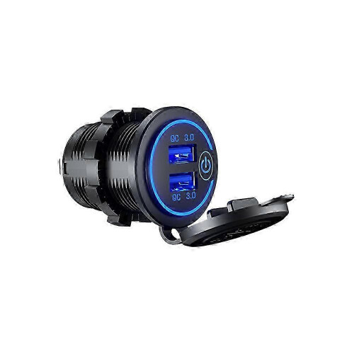 QC3.0 Διπλή υποδοχή γρήγορης φόρτισης αυτοκινήτου USB Αδιάβροχη πρίζα 1