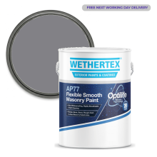 (Flint Grey) Wethertex AP77 Smooth Masonry Paint 5 Litres