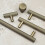 (128mm Handle) Antique Brass Reeded T-Bar Cabinet Handles & Knobs 11
