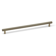 (320mm Handle) Antique Brass Reeded T-Bar Cabinet Handles & Knobs