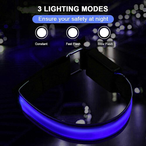 Περιβραχιόνιο LED Επαναφορτιζόμενη USB για τρέξιμο, Νυχτερινή ασφάλε 1