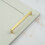 (160mm Handle) Satin Brass Gold Kitchen Square Block D-Bar Handles 2