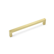 (160mm Handle) Satin Brass Gold Kitchen Square Block D-Bar Handles