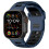 Stilfuld silikone rem til Apple Watch 42/44/45/46/49mm Black+Blue 1
